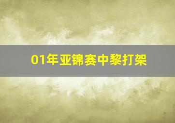 01年亚锦赛中黎打架