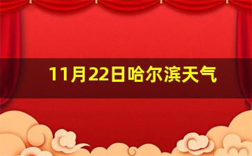 11月22日哈尔滨天气