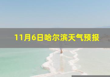 11月6日哈尔滨天气预报