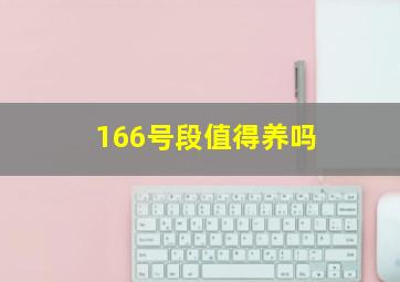 166号段值得养吗