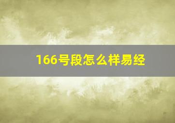 166号段怎么样易经