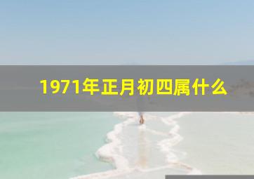 1971年正月初四属什么