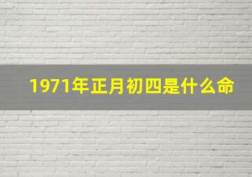 1971年正月初四是什么命