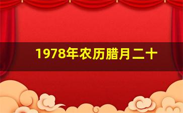 1978年农历腊月二十