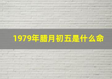 1979年腊月初五是什么命