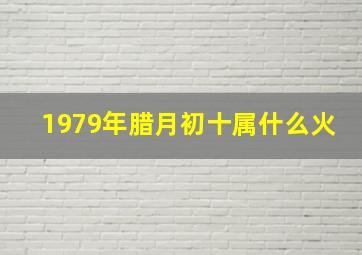 1979年腊月初十属什么火