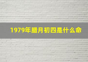 1979年腊月初四是什么命