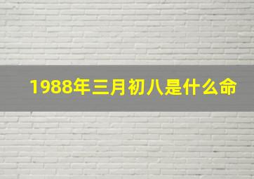 1988年三月初八是什么命