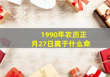 1990年农历正月27日属于什么命