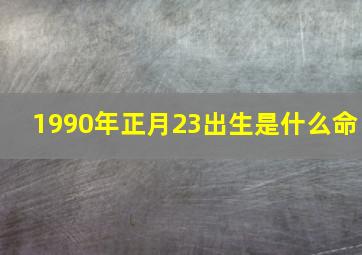 1990年正月23出生是什么命