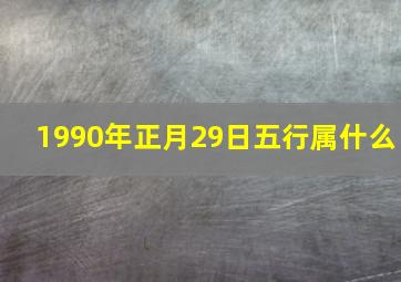 1990年正月29日五行属什么