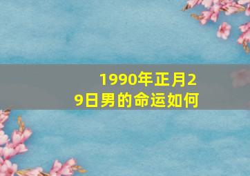 1990年正月29日男的命运如何