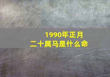 1990年正月二十属马是什么命