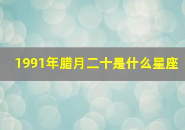 1991年腊月二十是什么星座