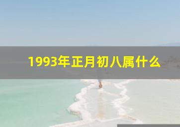 1993年正月初八属什么