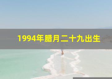 1994年腊月二十九出生