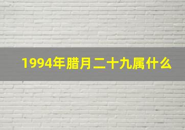 1994年腊月二十九属什么