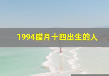 1994腊月十四出生的人