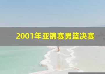 2001年亚锦赛男篮决赛