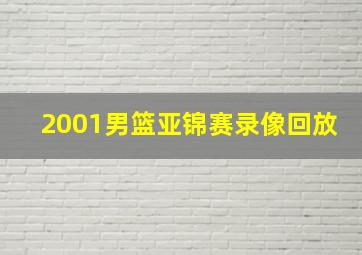 2001男篮亚锦赛录像回放