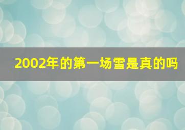 2002年的第一场雪是真的吗