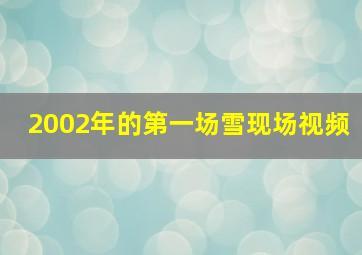 2002年的第一场雪现场视频