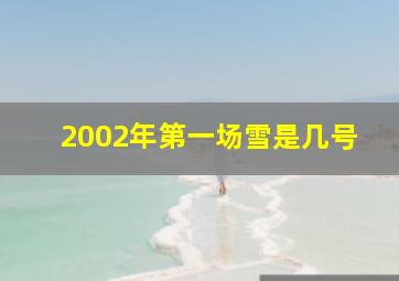 2002年第一场雪是几号