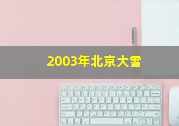 2003年北京大雪