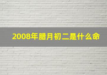 2008年腊月初二是什么命