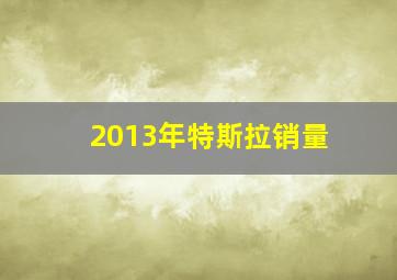 2013年特斯拉销量