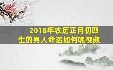 2018年农历正月初四生的男人命运如何呢视频