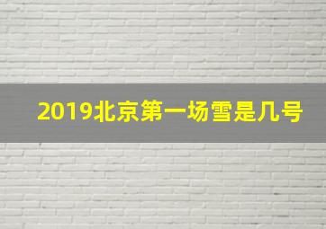 2019北京第一场雪是几号