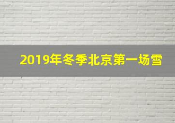 2019年冬季北京第一场雪