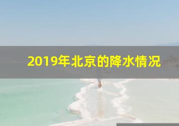 2019年北京的降水情况