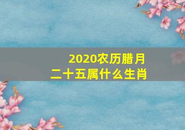 2020农历腊月二十五属什么生肖