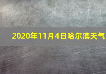 2020年11月4日哈尔滨天气