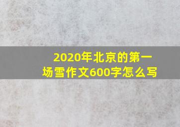 2020年北京的第一场雪作文600字怎么写