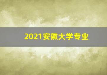 2021安徽大学专业