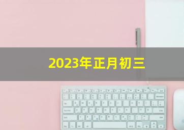 2023年正月初三