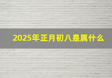 2025年正月初八是属什么