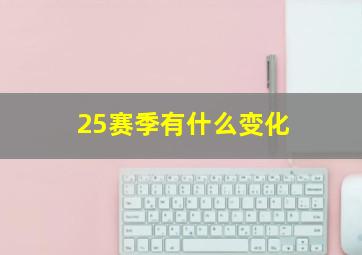 25赛季有什么变化