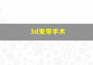 3d束带手术