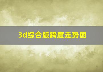 3d综合版跨度走势图