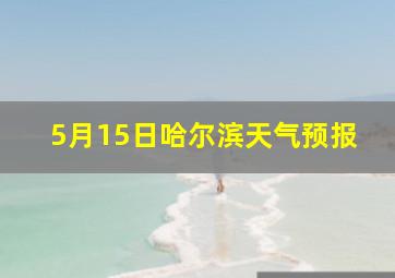 5月15日哈尔滨天气预报