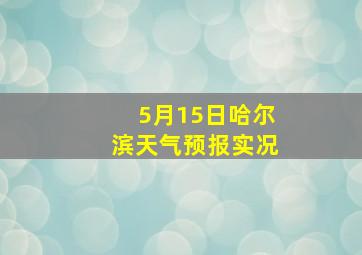 5月15日哈尔滨天气预报实况