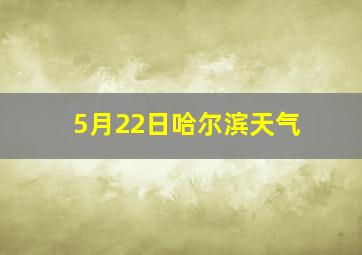 5月22日哈尔滨天气