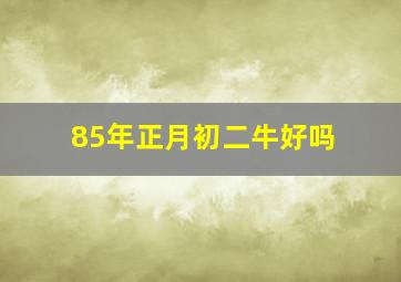 85年正月初二牛好吗