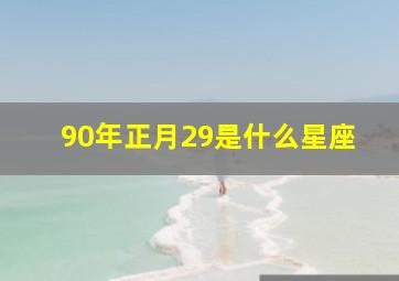 90年正月29是什么星座