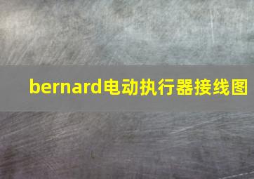 bernard电动执行器接线图