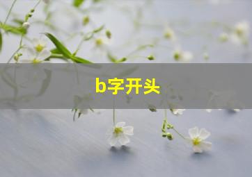 b字开头